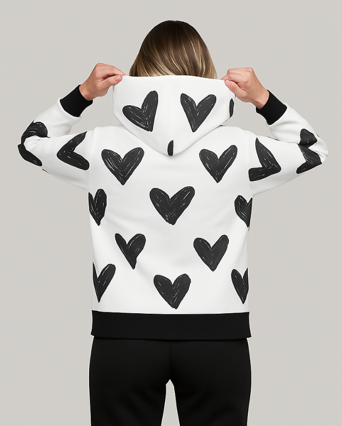 Hoodie con corazones
