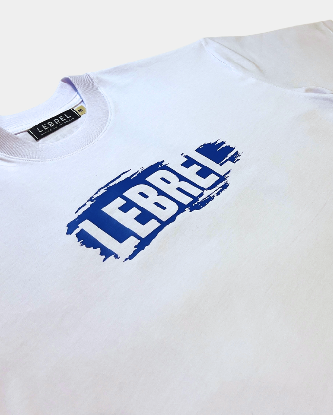 Camiseta Unisex Oversize Blanca – Blue Paint