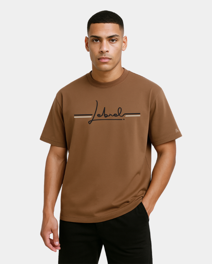 Camiseta Hombre Oversize – Mocha Trace Lebrel