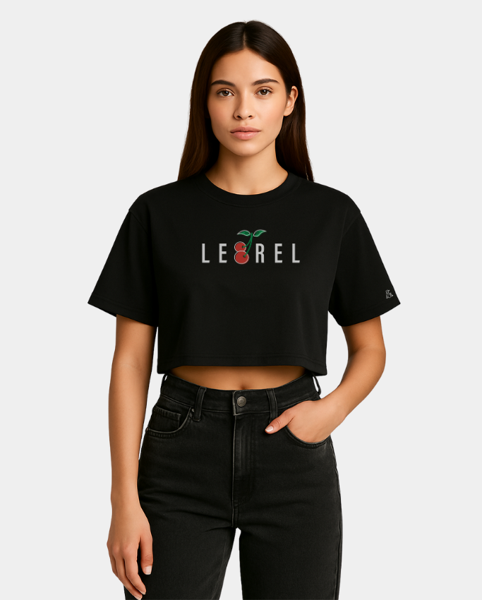 Croptop Oversize negro – LEBREL Cherry