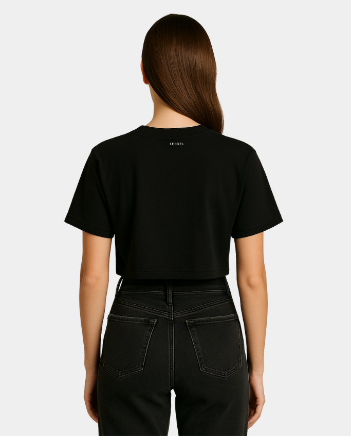 Croptop Oversize negro – LEBREL Cherry