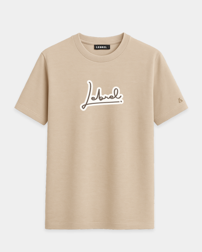 Camiseta Hombre Oversize – Iconic Cream Lebrel