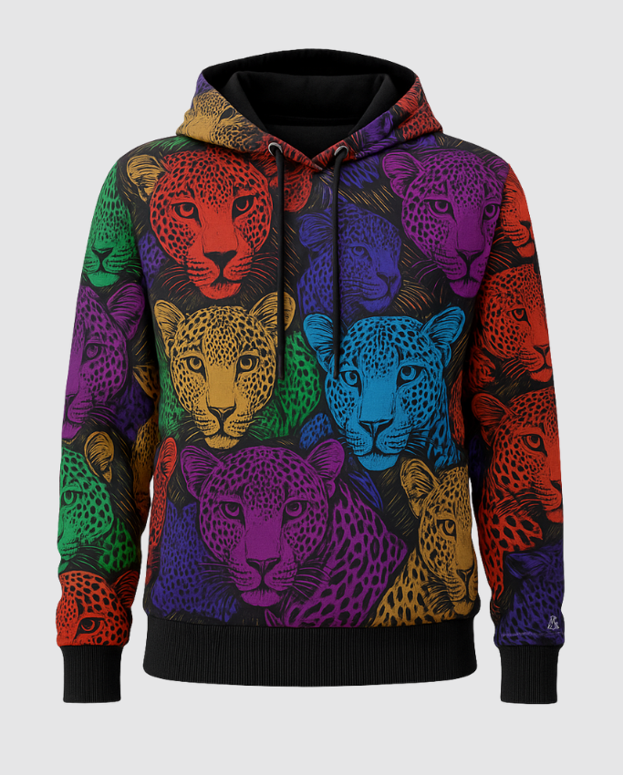 Hoodie de Leopardos de colores