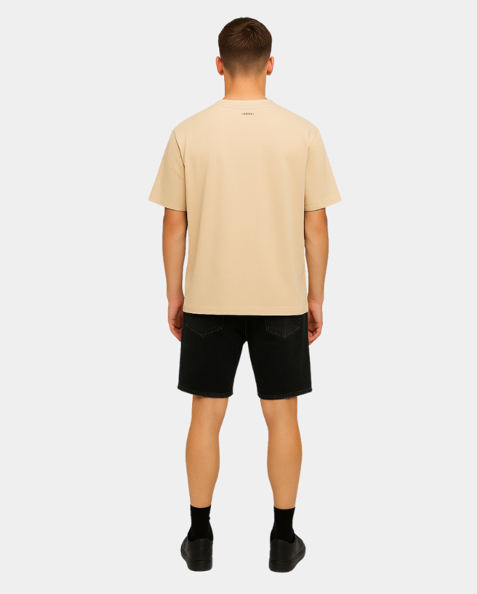 Camiseta Hombre Oversize – Iconic Cream Lebrel