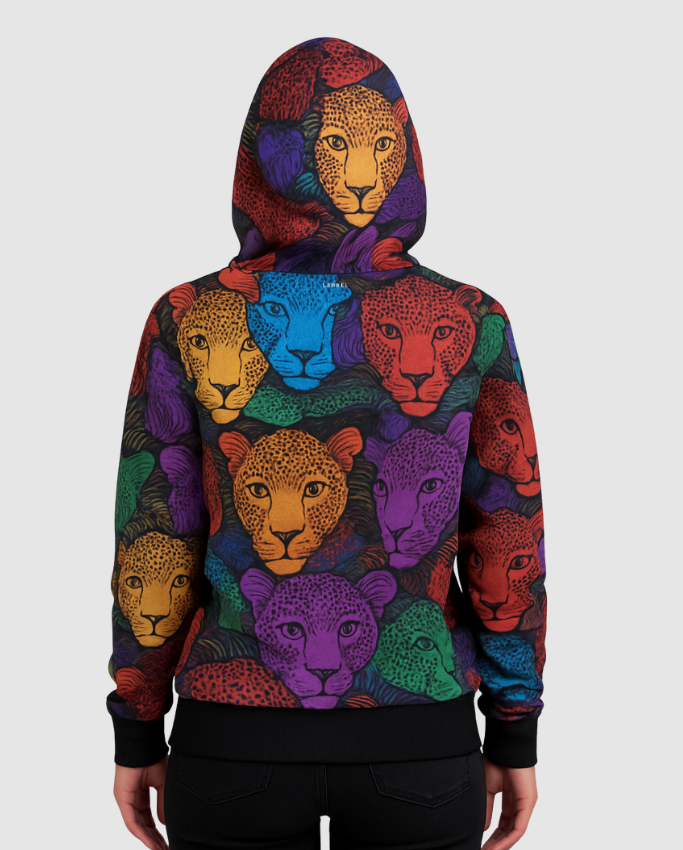 Hoodie de Leopardos de colores