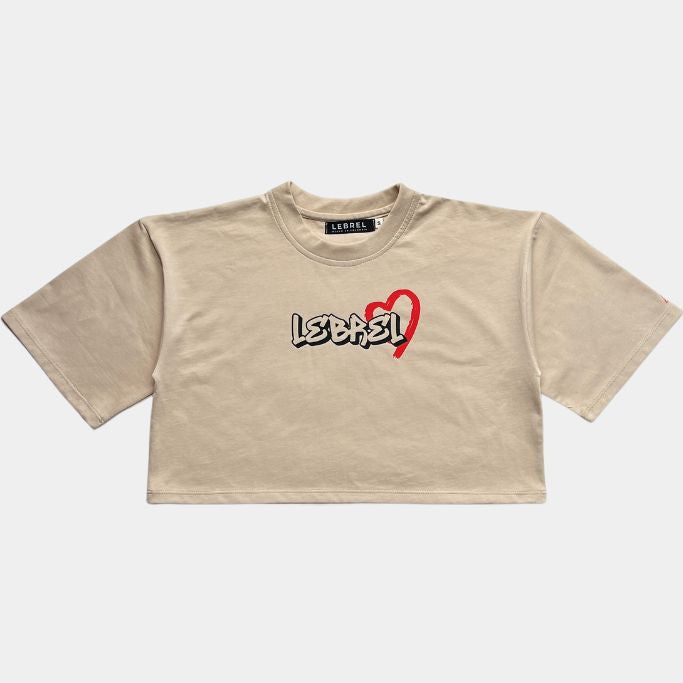 Croptop Oversize Beige – Lebrel painted heart