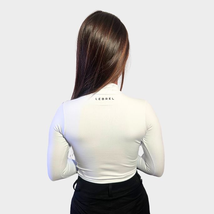 Body en Lycra cuello alto Blanco