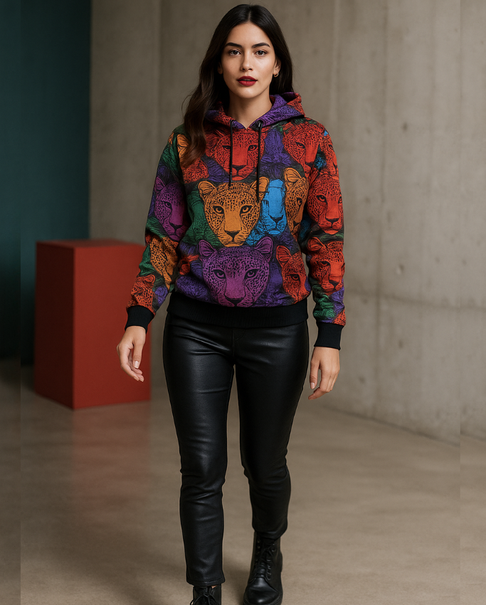 Hoodie de Leopardos de colores