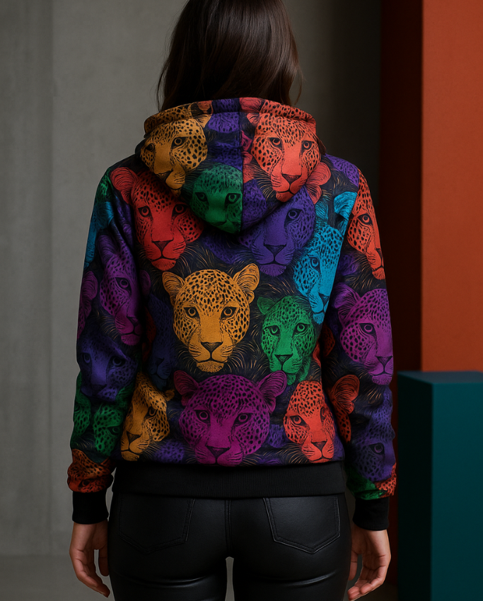 Hoodie de Leopardos de colores