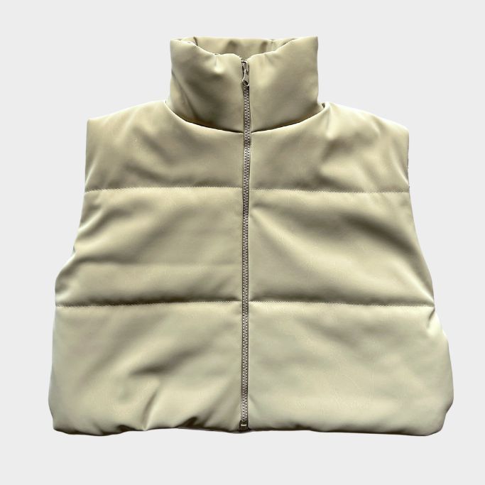 Chaleco Beige con textura