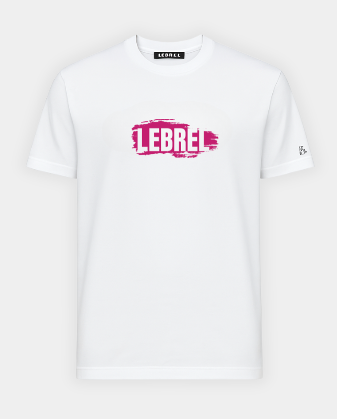 Camiseta Unisex Oversize Blanca – Magenta Paint