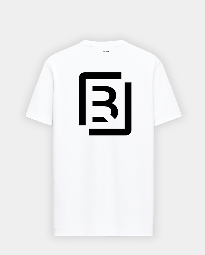 Camiseta Hombre Oversize Blanca – Diseño Monograma de Lebrel