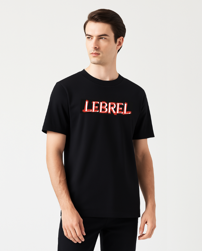 Camiseta Unisex Oversize Negra – Red Paint