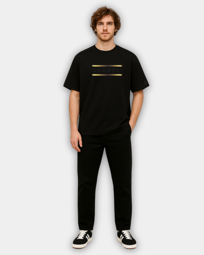 Camiseta Hombre Oversize – Black Gold Lebrel