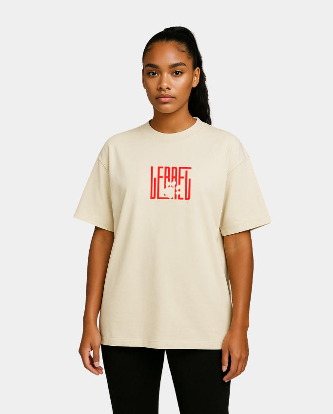 Camiseta Unisex Oversize Blanco hueso – Lebrel Pets