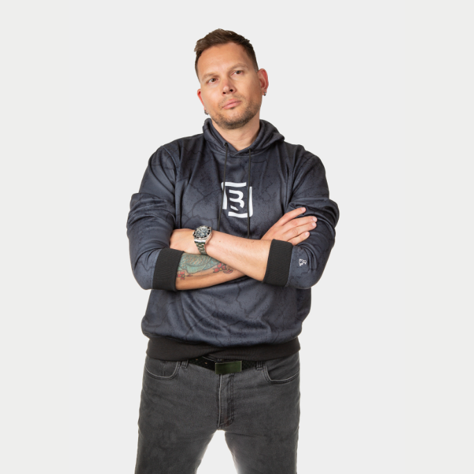 Hoodie – Textura negro