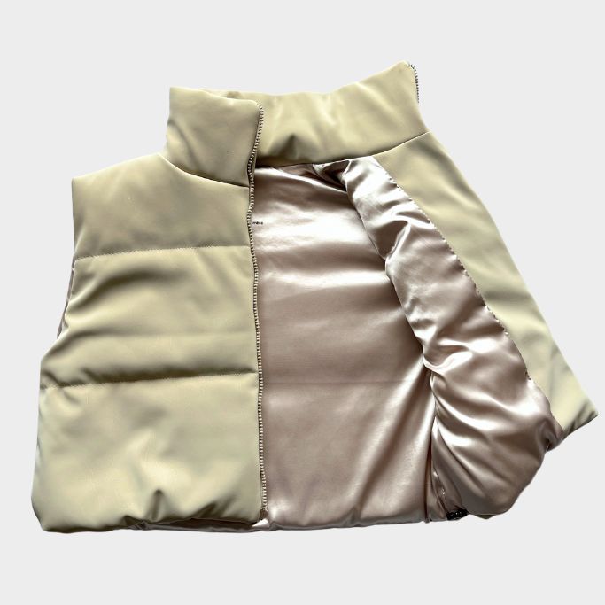 Chaleco Beige con textura