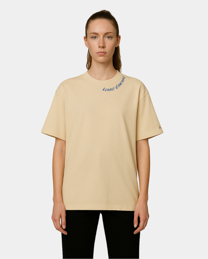 Camiseta Oversize Beige – Lebrel Couture Reflectivo