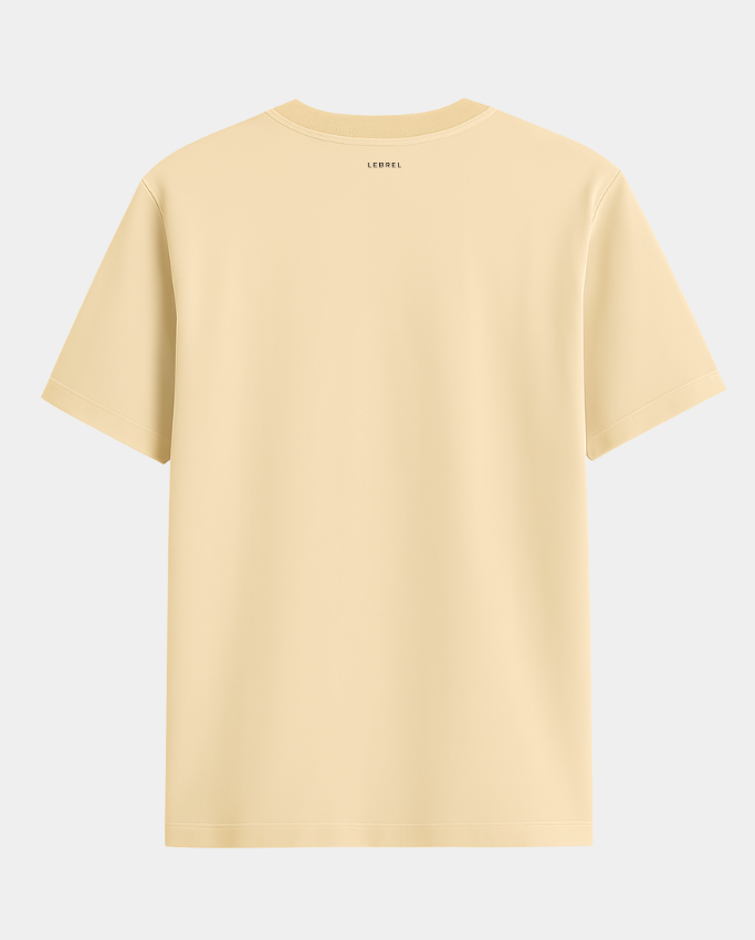 Camiseta Oversize Beige – Monograma Reflectivo