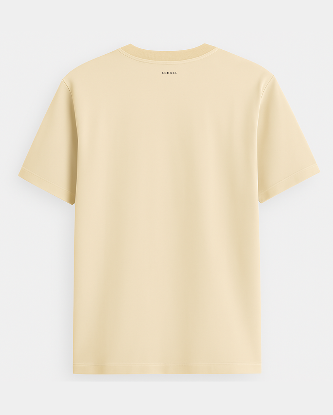 Camiseta hombre oversize beige lebrel con x alto relieve Lebrel