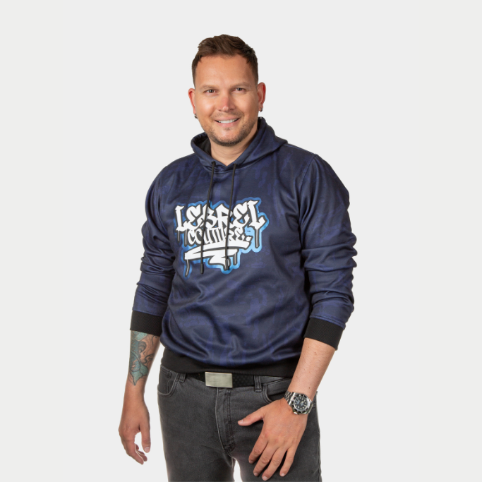 Hoodie – Textura Azul Lebrel