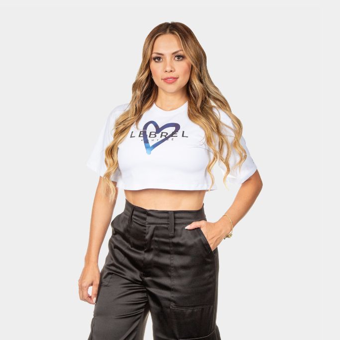 Croptop Oversize Blanco – Corazon Azul LEBREL COUTURE