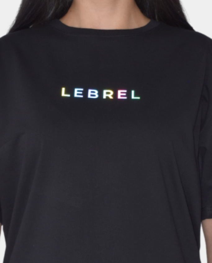 Camiseta Oversize Negra – LEBREL Reflectivo