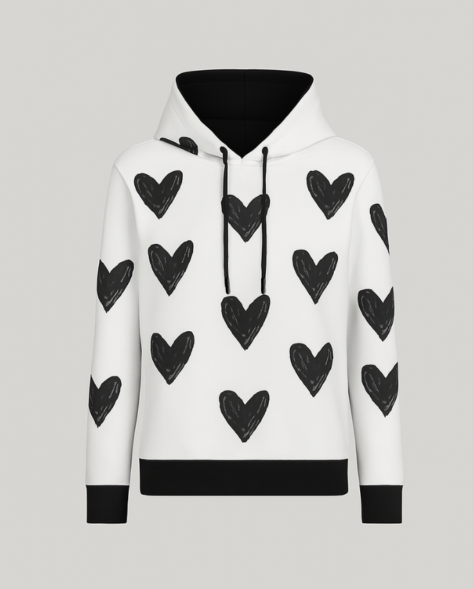 Hoodie con corazones