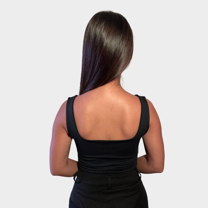 Body Lycra Escote cuadrado Negro