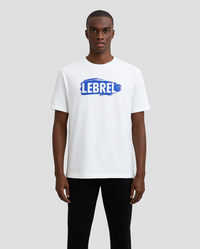 Camiseta Unisex Oversize Blanca – Blue Paint