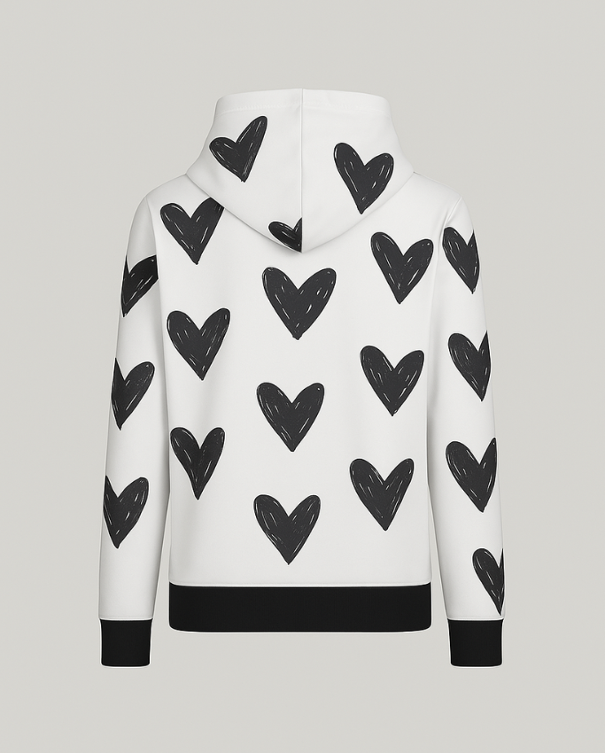 Hoodie con corazones