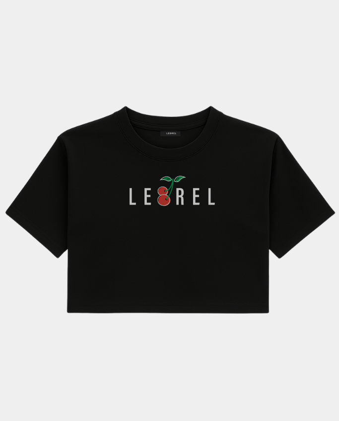 Croptop Oversize negro – LEBREL Cherry