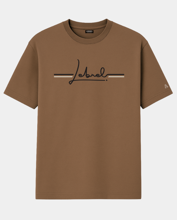 Camiseta Hombre Oversize – Mocha Trace Lebrel