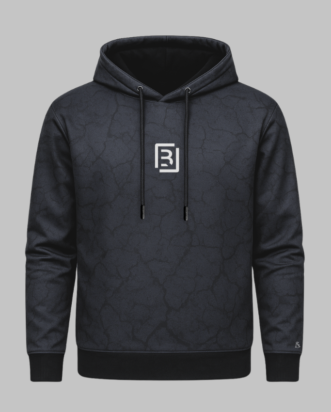 Hoodie – Textura negro Fuego