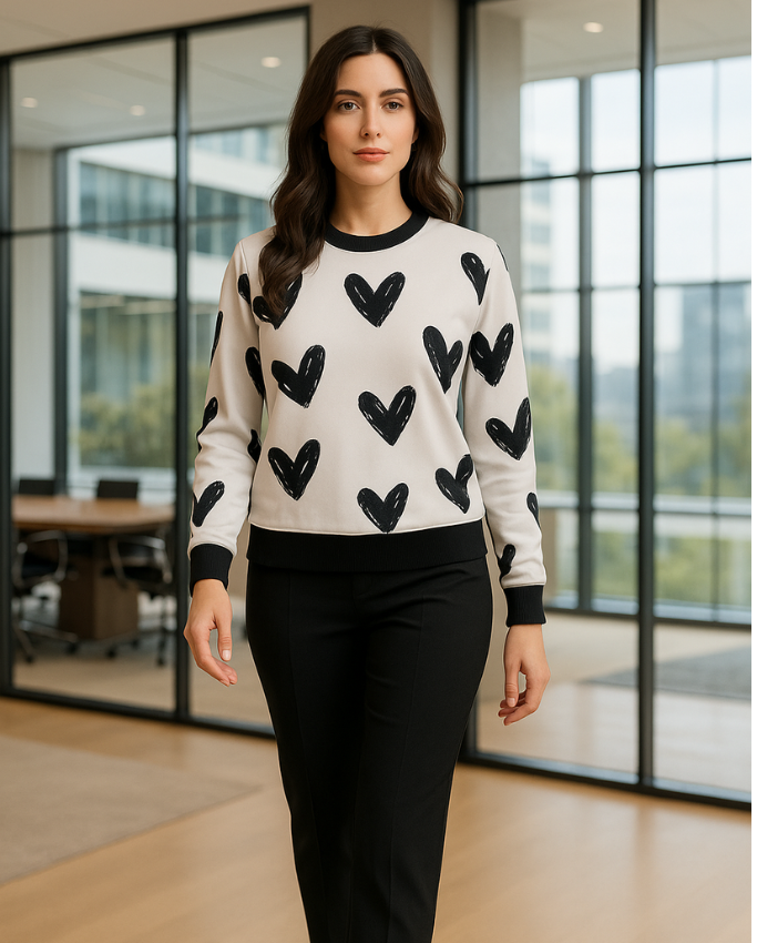 Sweater con corazones