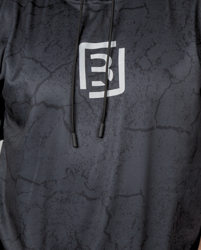 Hoodie – Textura negro Fuego
