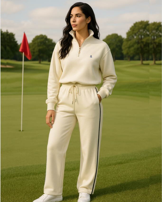 Set Lujo Deportivo Mujer Crema