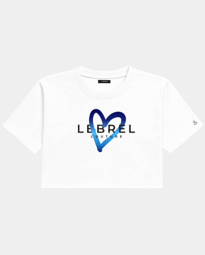 Croptop Oversize Blanco – Corazon Azul LEBREL COUTURE