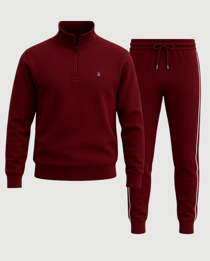 Set Navy Club by LEBREL  Hombre - Vinotinto