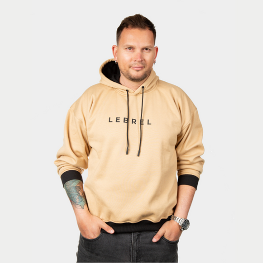 Hoodie Hombre oversize Beige