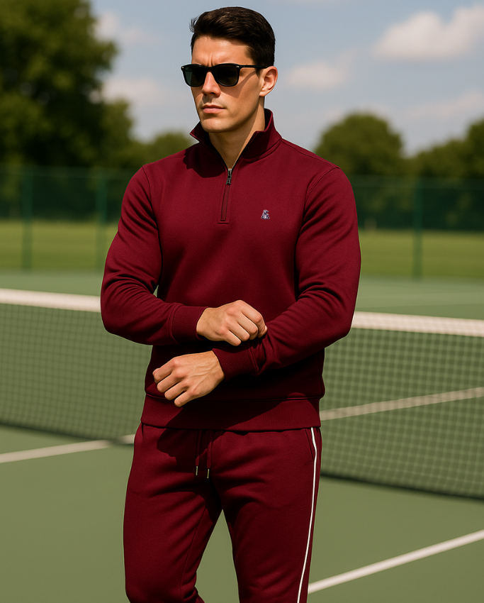 Set Navy Club by LEBREL  Hombre - Vinotinto