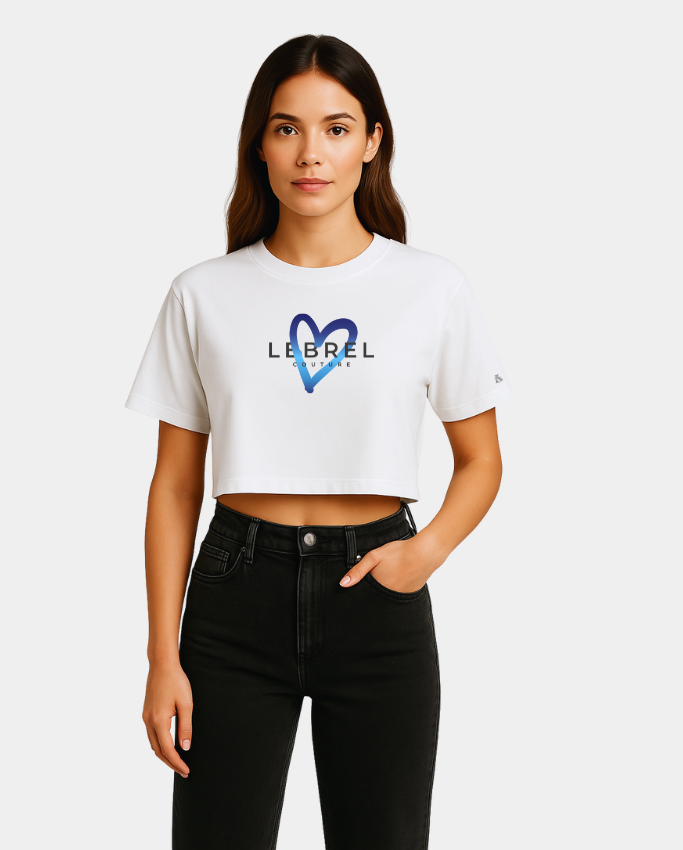 Croptop Oversize Blanco – Corazon Azul LEBREL COUTURE