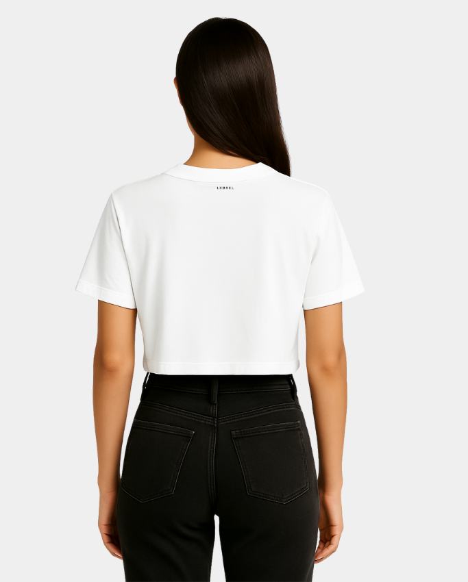 Croptop Oversize Blanco – Corazon Azul LEBREL COUTURE
