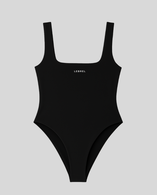 Body Lycra Escote cuadrado Negro