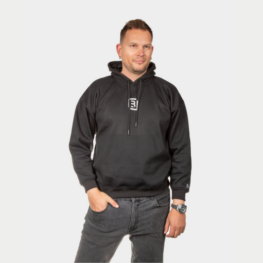 Hoodie Oversize negro Lebrel espalda