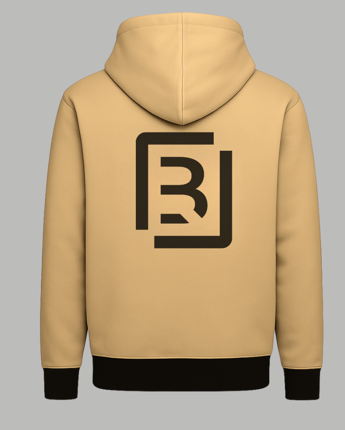Hoodie Oversize Mujer Beige  Monograma Lebrel