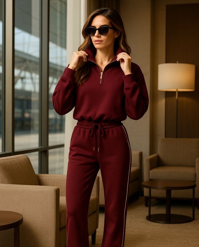 Set Lujo Deportivo Mujer Vinotinto