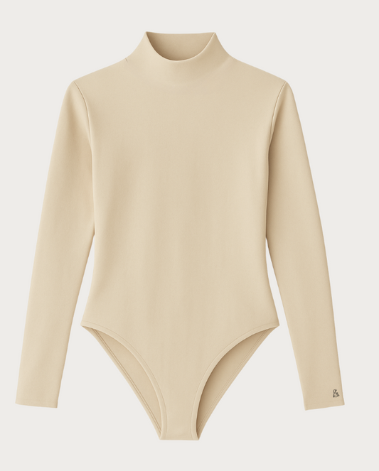 Body en Lycra cuello alto Habano