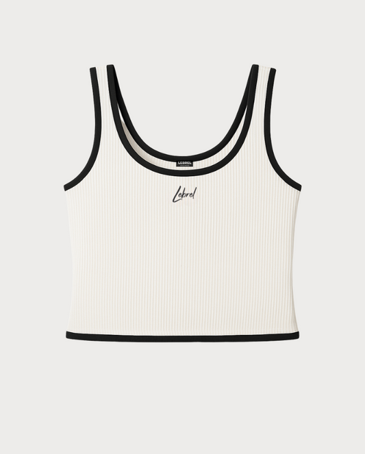 Crop Top Duo color Nude borde Negro Lebrel